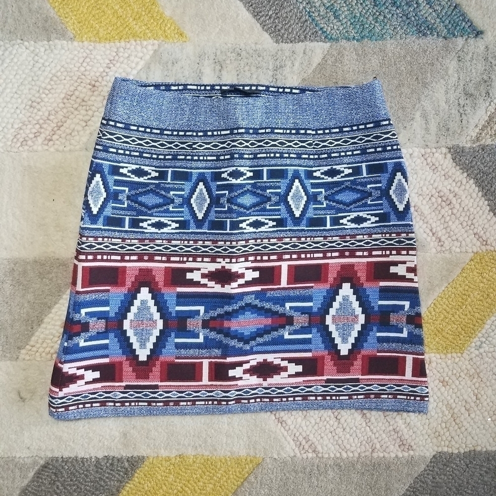 Karen Kane Aztec Woven Skirt 8
